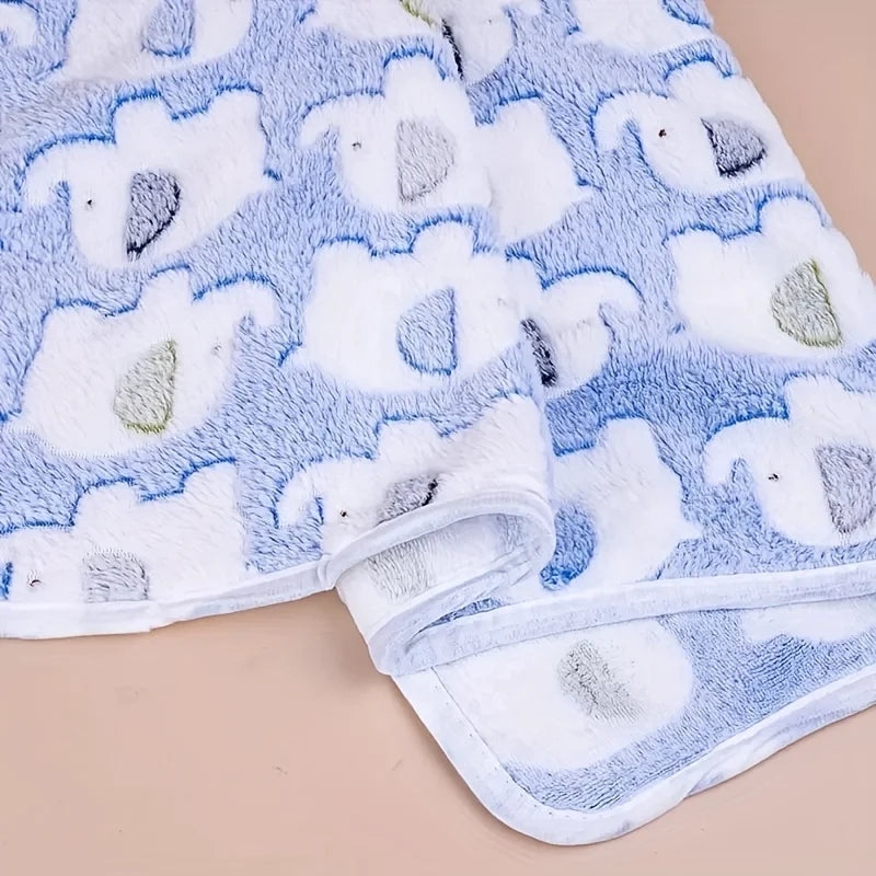 Elephant Print Fleece Blanket