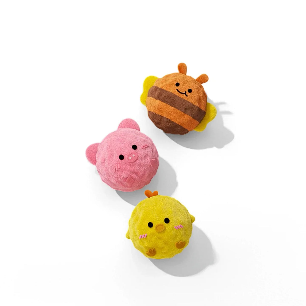 Plush-Covered Spiky Squeaky Ball
