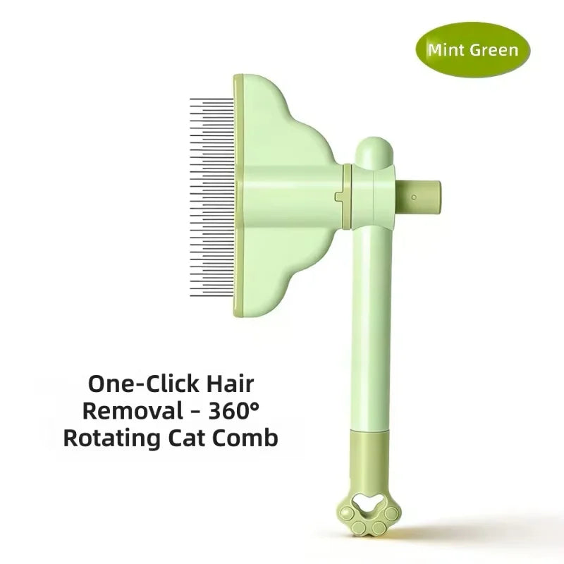 One-Button Self-Cleaning Comb
