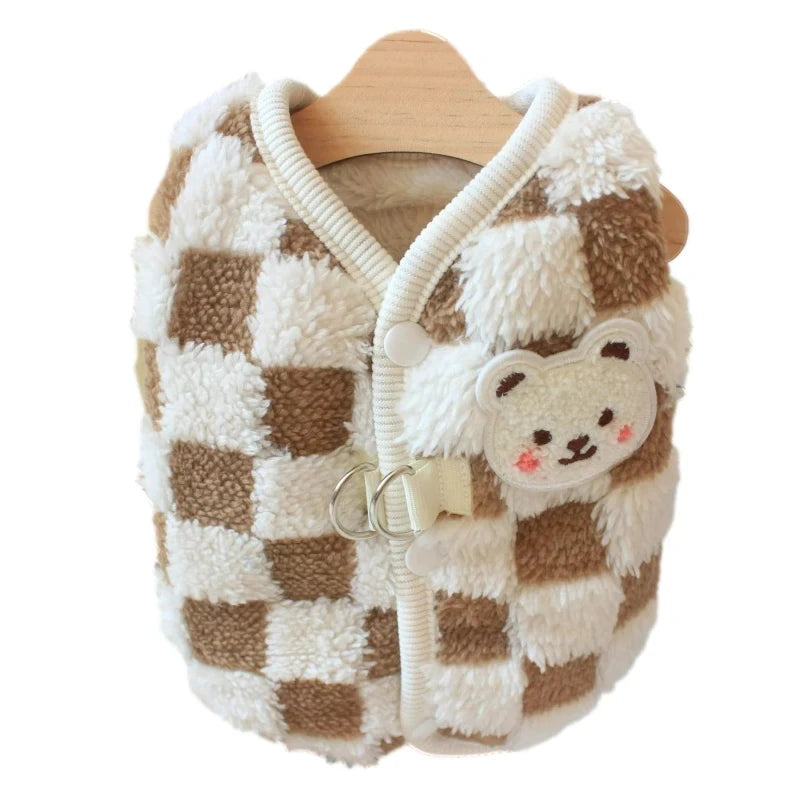 Plaid Plush-Lined Coat