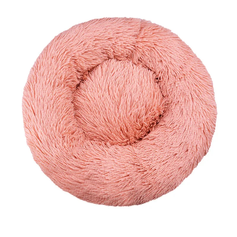 Round Plush Basket Bed
