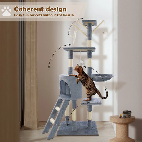 140cm Cat Tree with Condos