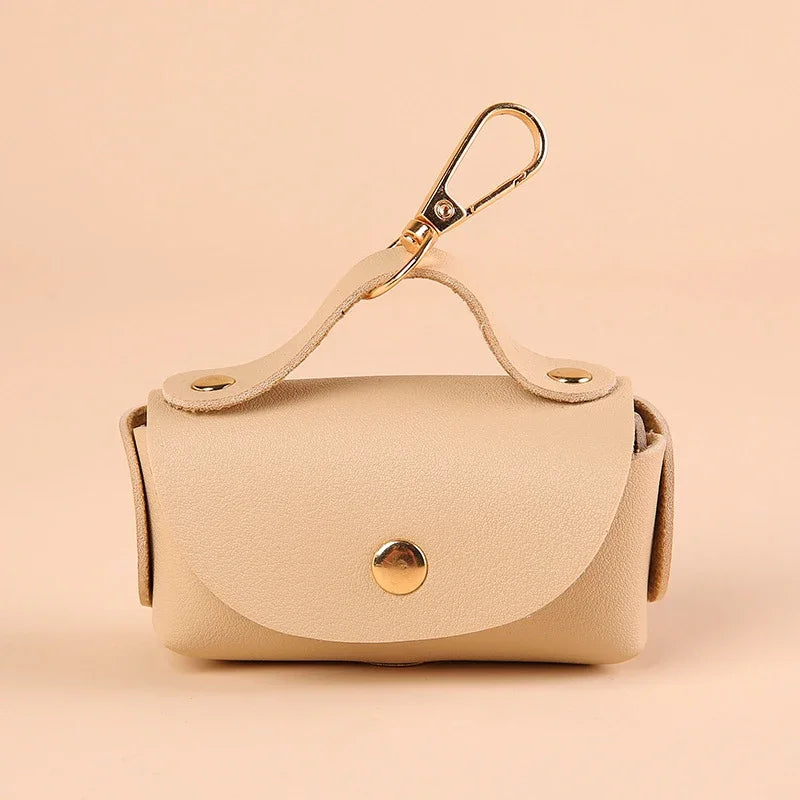 Faux Leather Poo Bag Holder