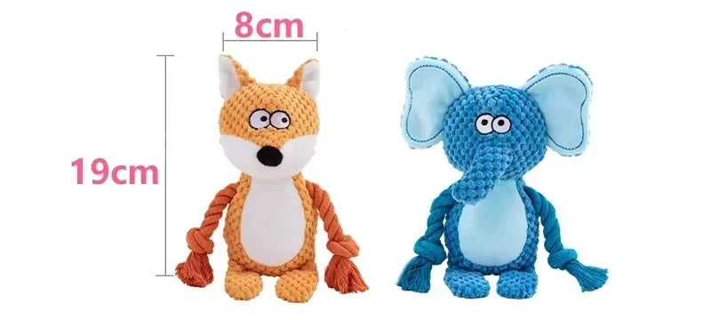 Squeaky Plush Bone Toy
