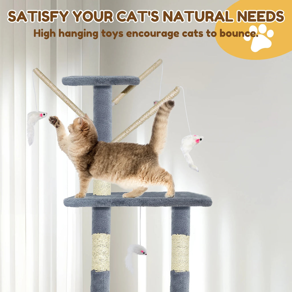 140cm Cat Tree with Condos