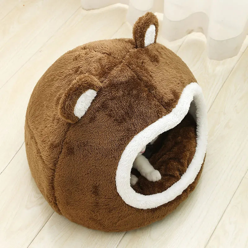 Long-Plush Kitten Lounger
