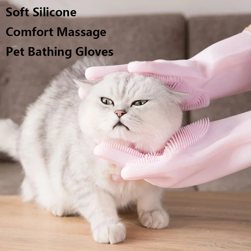 Silicone Bath Scrubber Gloves