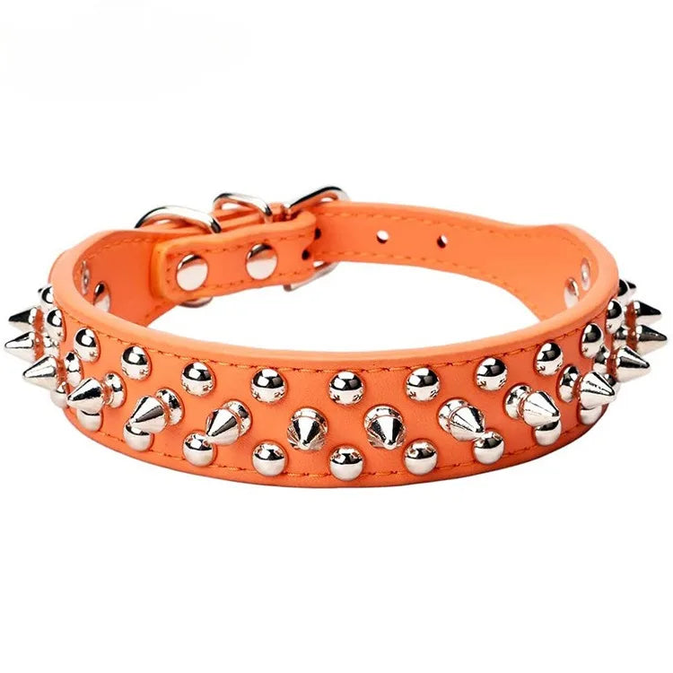 Studded Faux Leather Collar