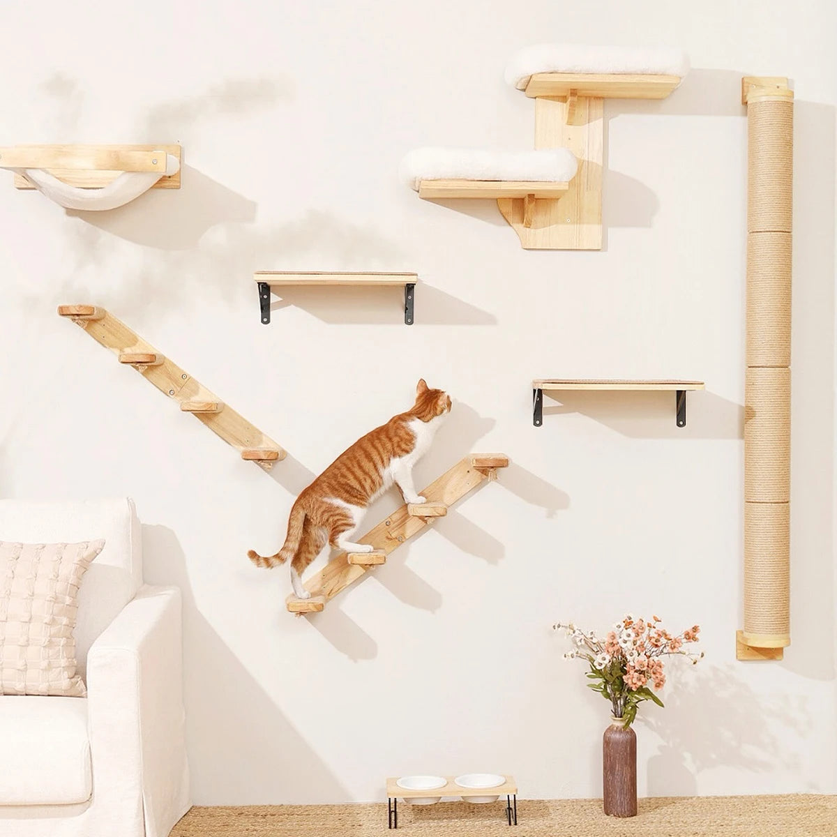 Wall-Mounted Cat Perch & Hammock