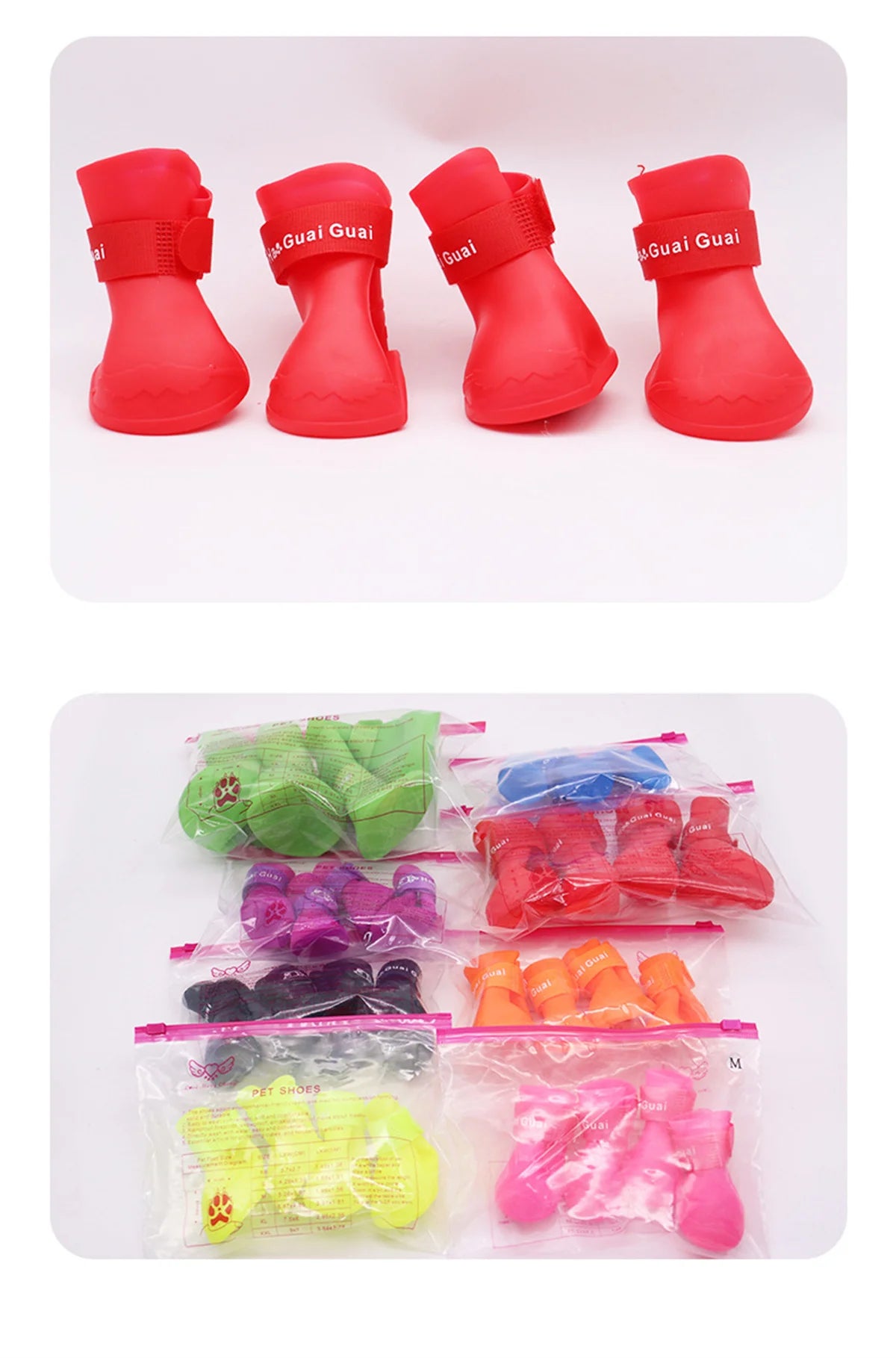Rubber Rain Boots (Set of 4)