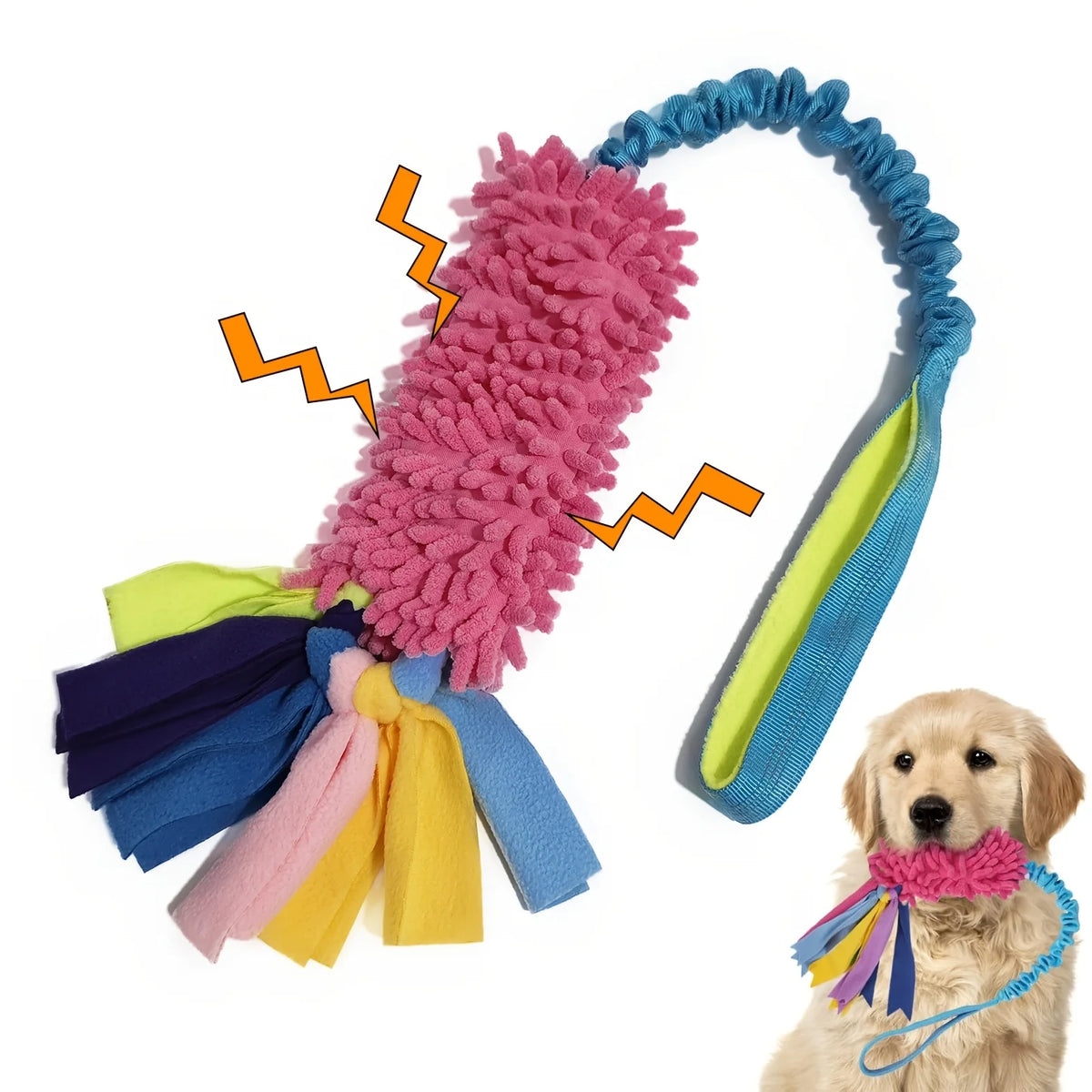 Plush Tug Toy with Rope Handle