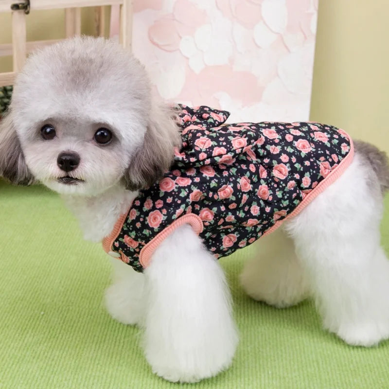 Floral Fleece Overalls