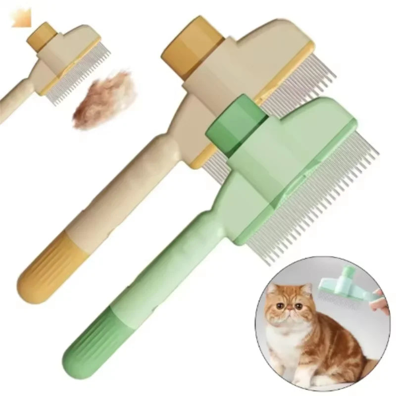 One-Button Self-Cleaning Comb