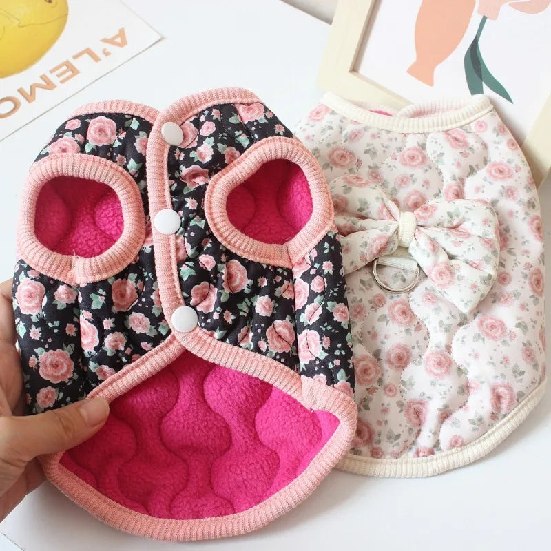 Floral Fleece Overalls