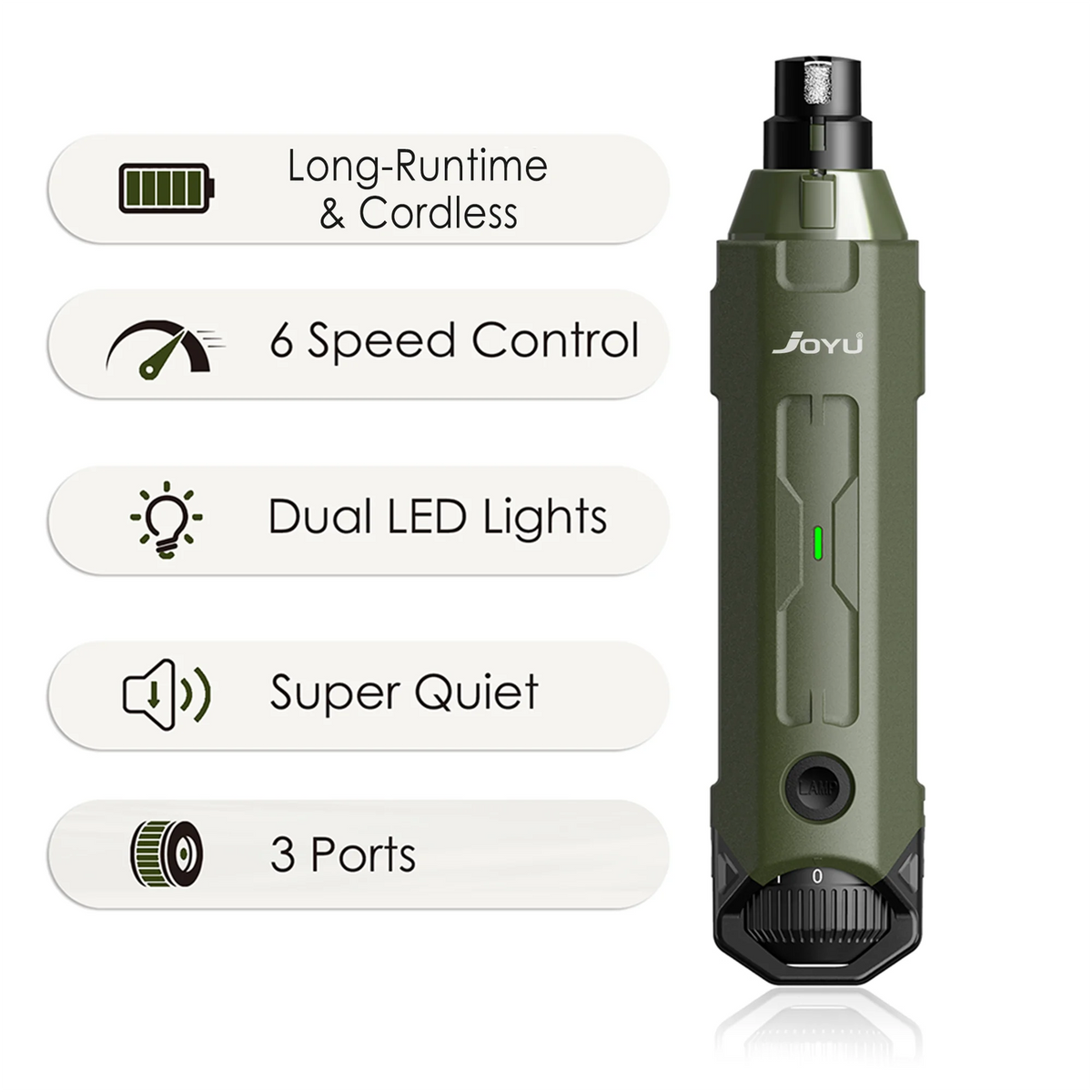 6-Speed Quiet Nail Grinder