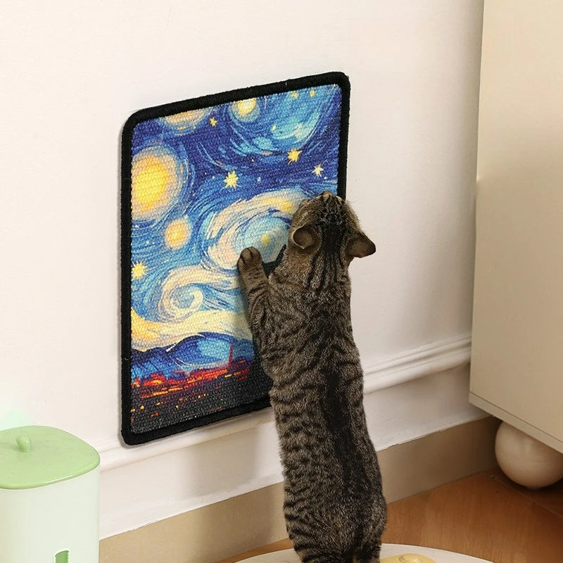 Wall-Mounted Fabric Scratching Post