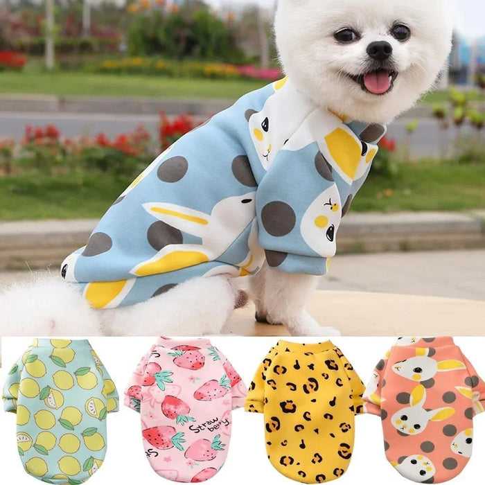 Printed Fleece Dog Sweatshirt