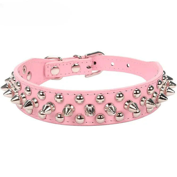 Studded Faux Leather Collar