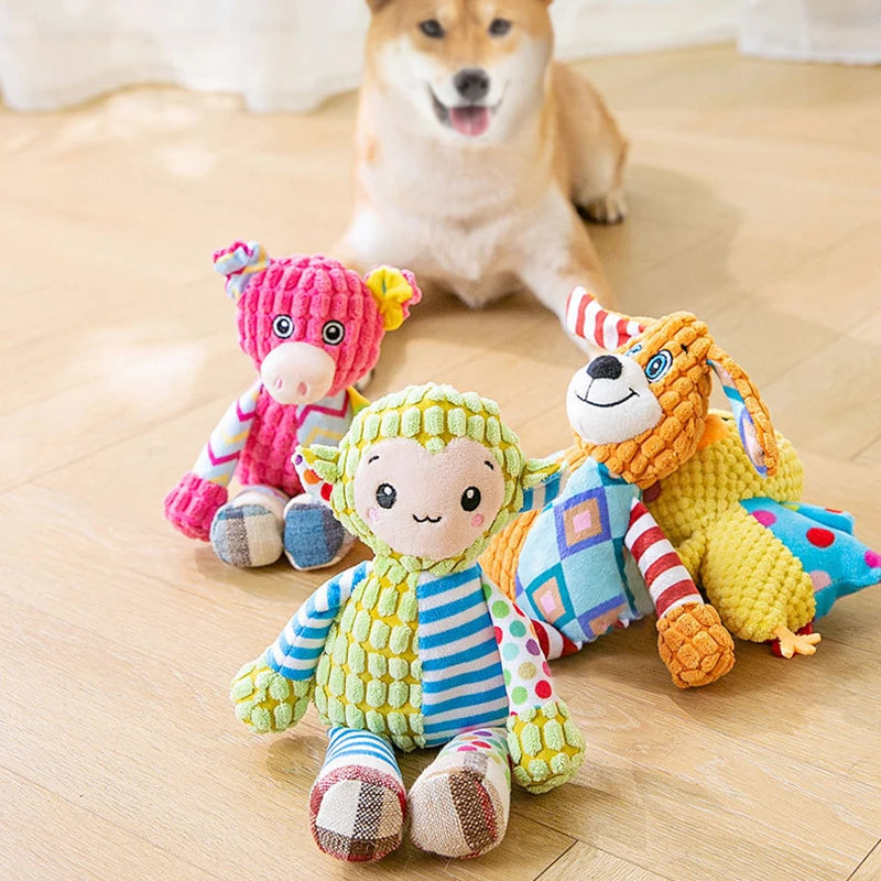 Cute Animal Squeaky Puzzle Plush