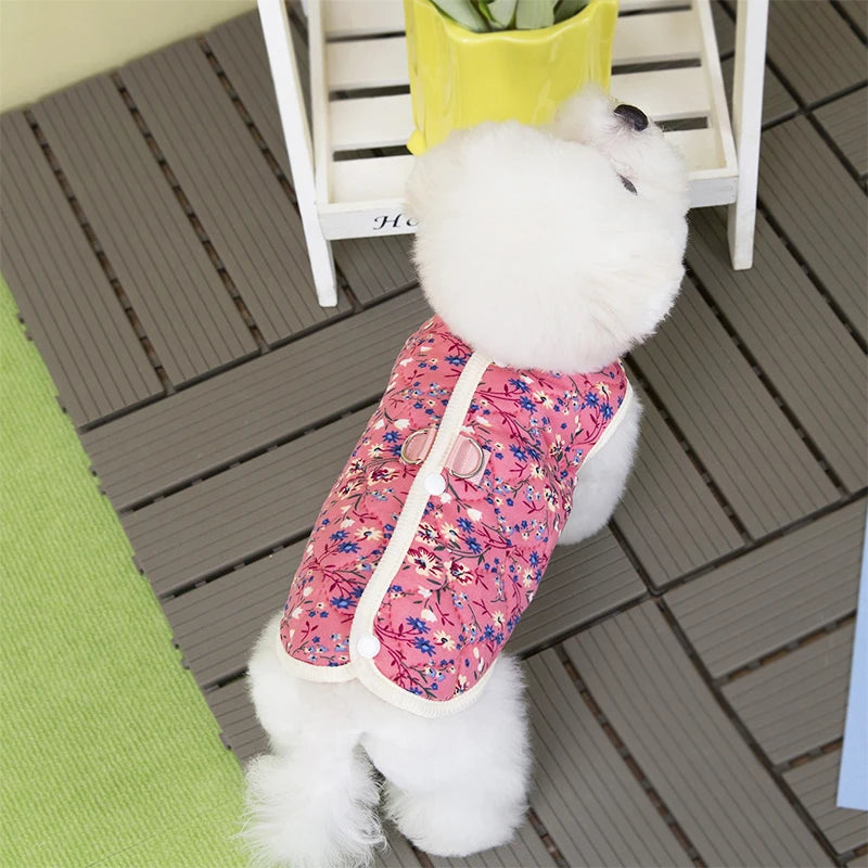 Floral Padded Winter Vest