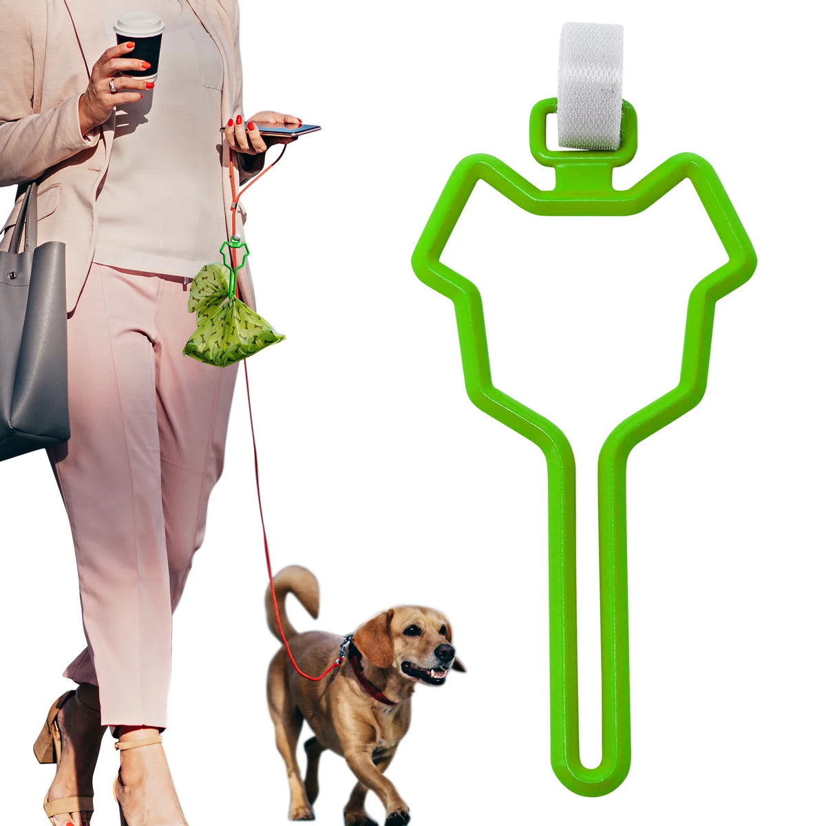Hands-Free Lead Poo Bag Holder