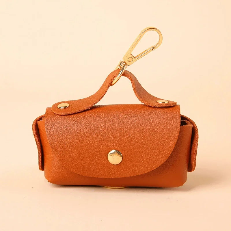 Faux Leather Poo Bag Holder
