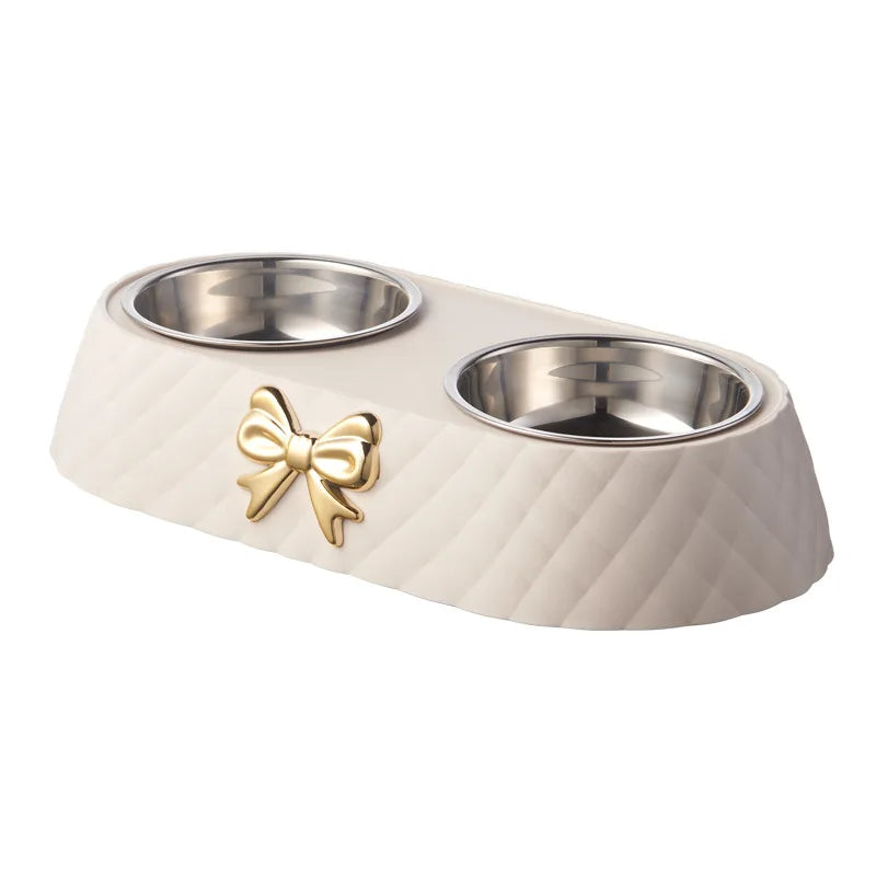 Bow-Tie Stainless Cat Bowl