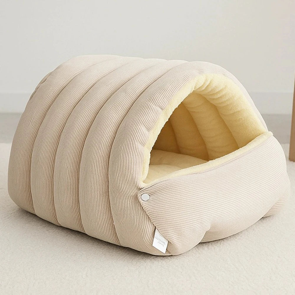 Winter Plush Cat House