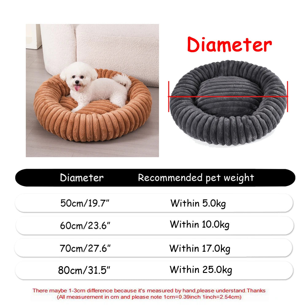 Plush Round Donut Bed (6 Sizes)