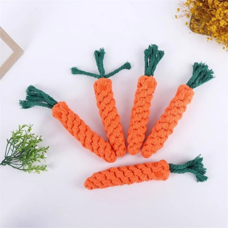 Braided Carrot Rope Chew