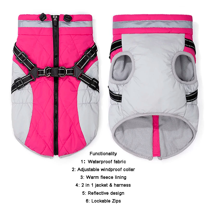 Winter Jacket with Built-In Harness