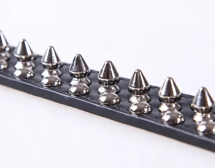 Studded Faux Leather Collar