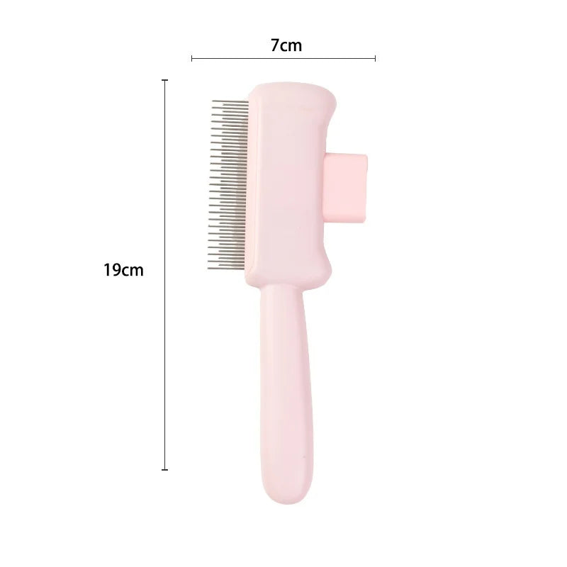 One-Button Self-Cleaning Comb