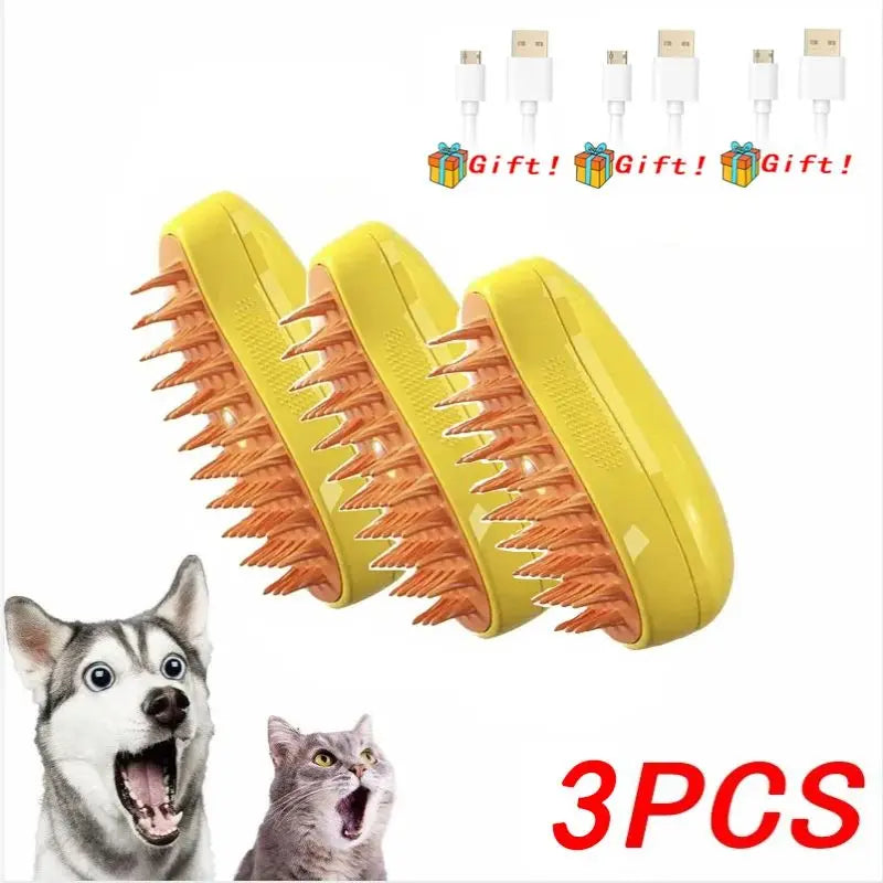 3-in-1 Steam Grooming Brush