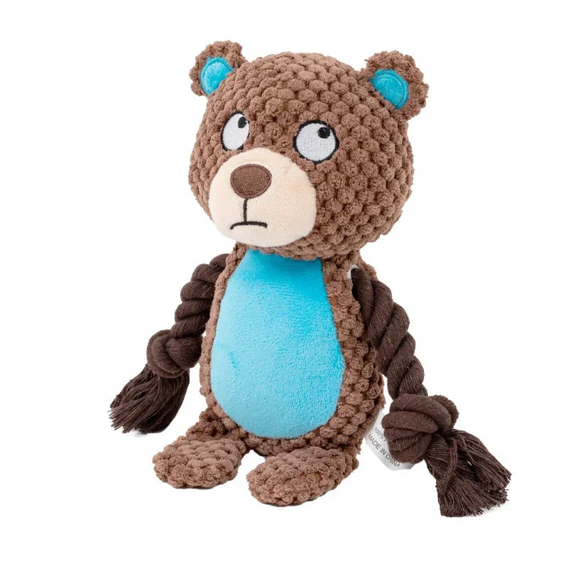 Squeaky Plush Bone Toy