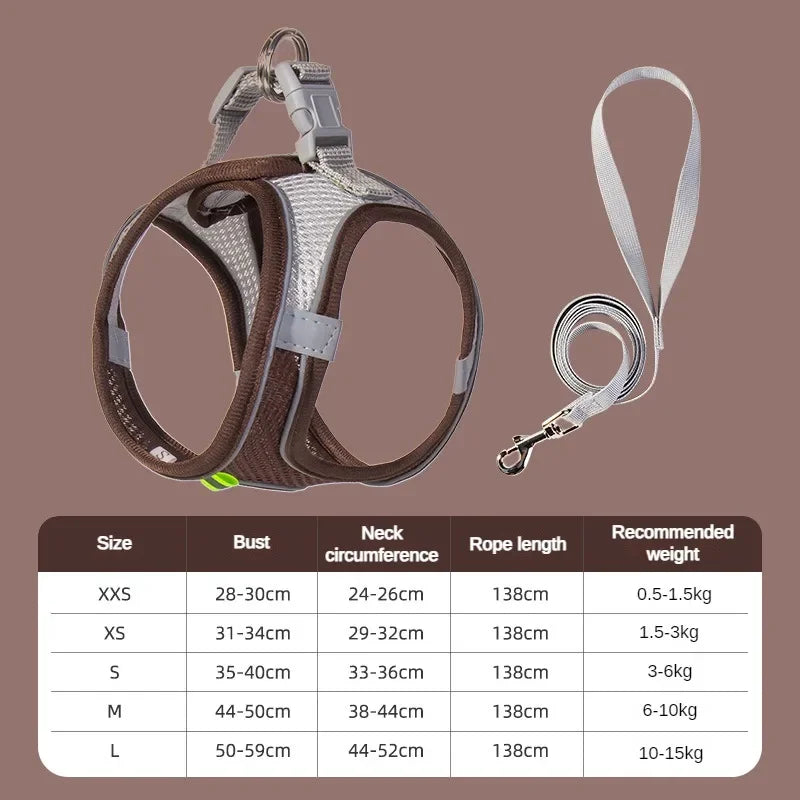 Breathable Vest Harness for Small Pets