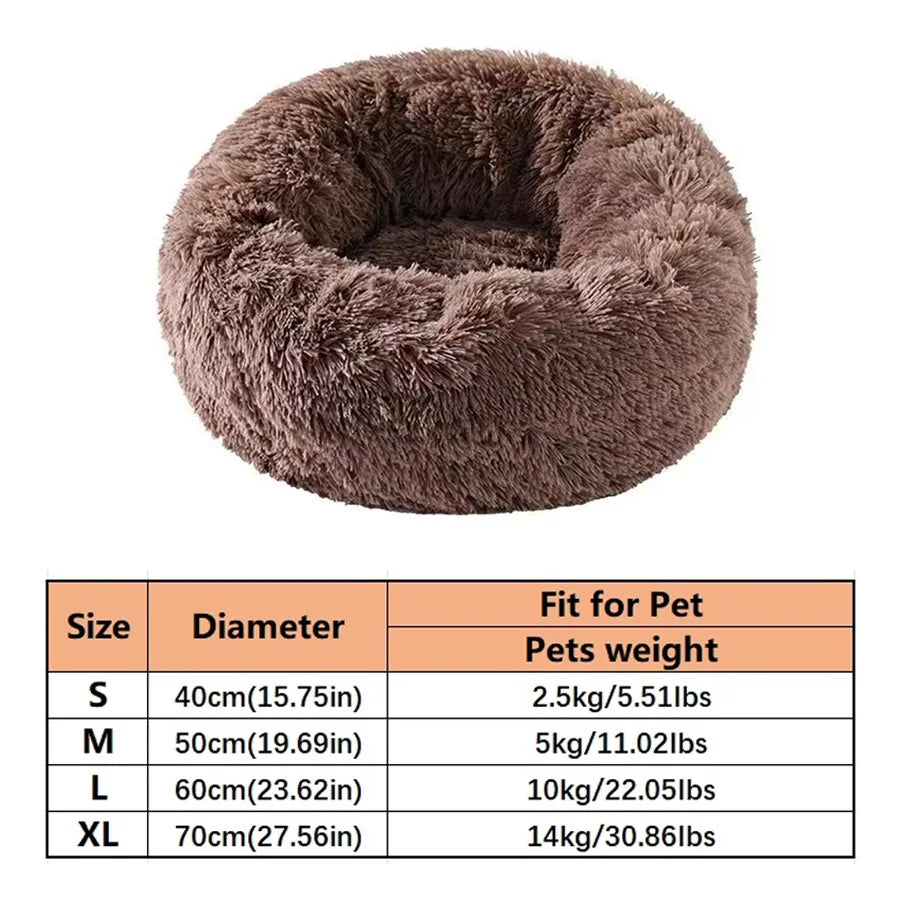 Faux Fur Calming Donut Bed