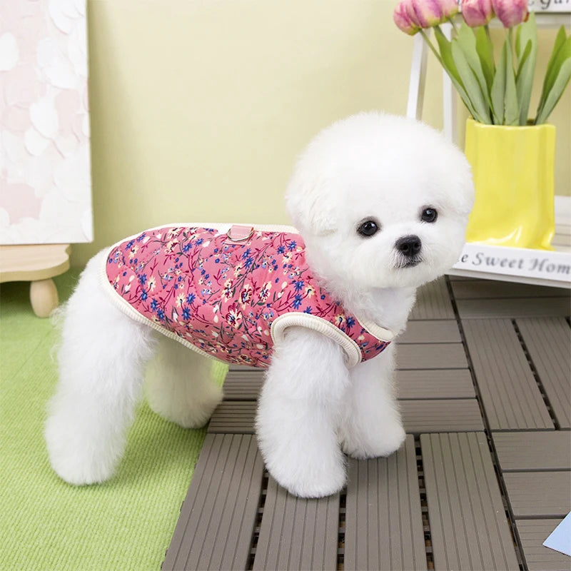 Floral Padded Winter Vest