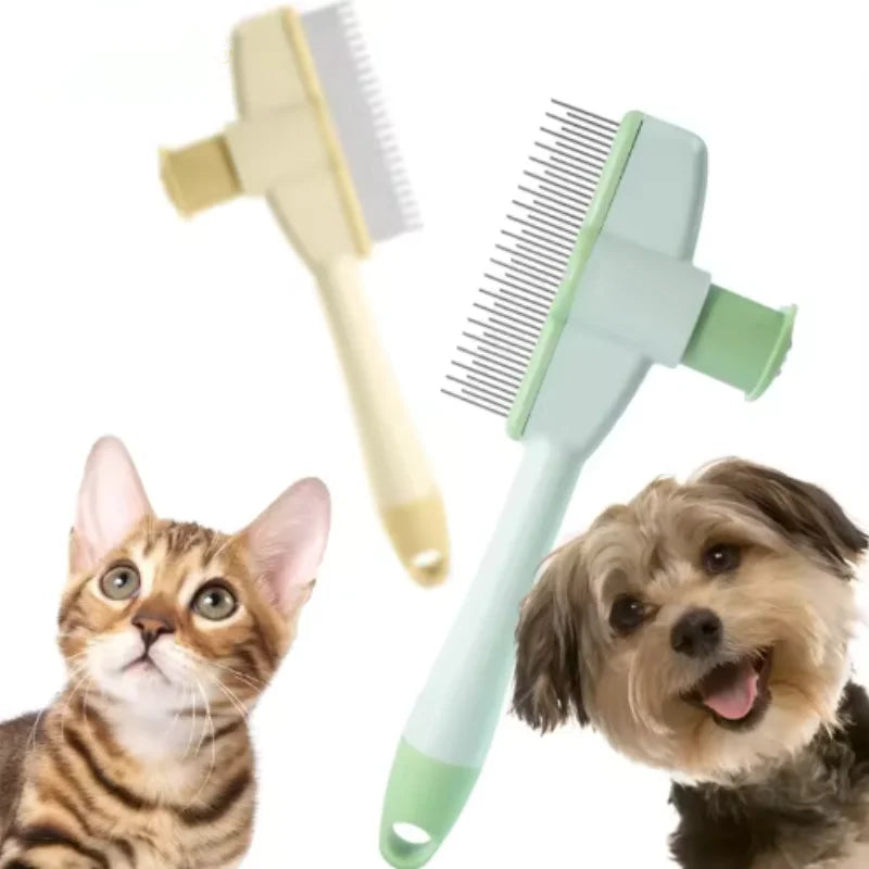 One-Button Self-Cleaning Comb