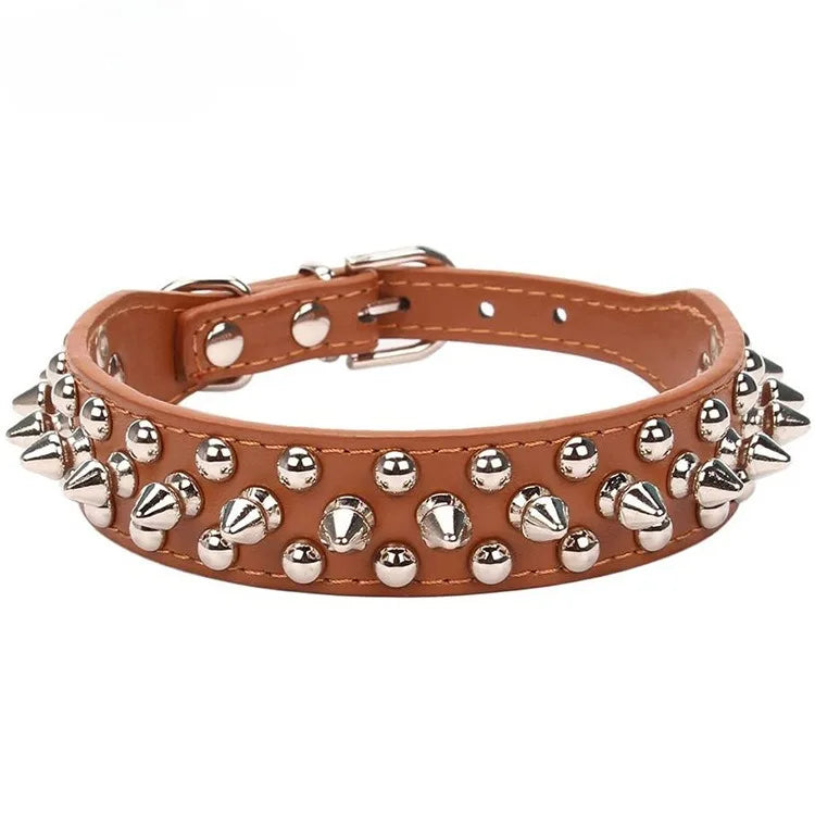 Studded Faux Leather Collar