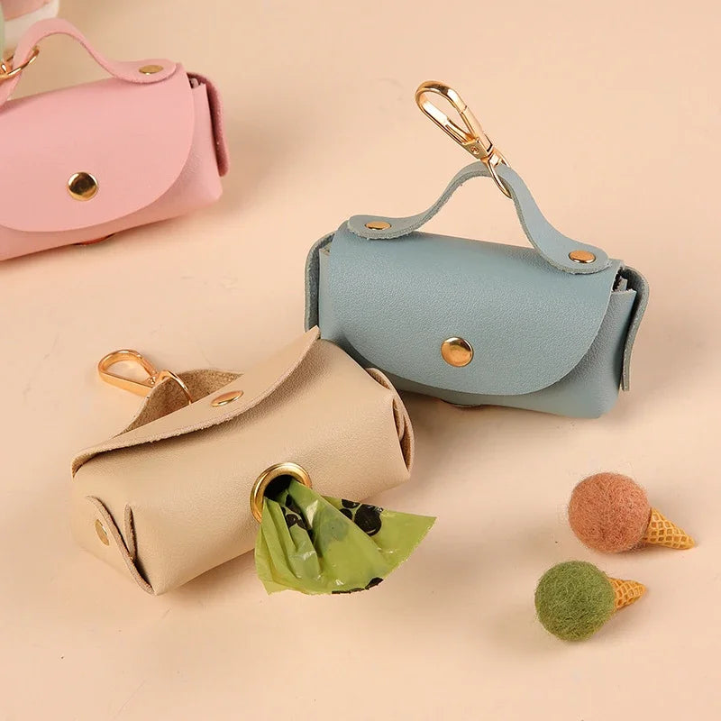 Faux Leather Poo Bag Holder