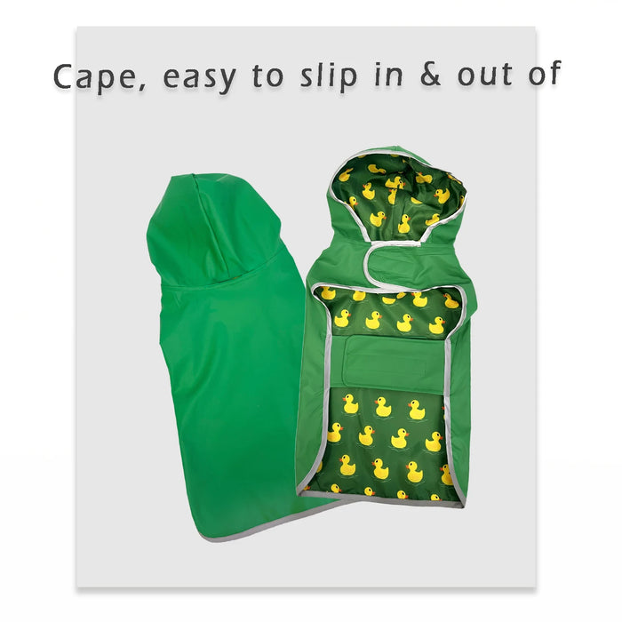 Reversible Hooded Dog Raincoat