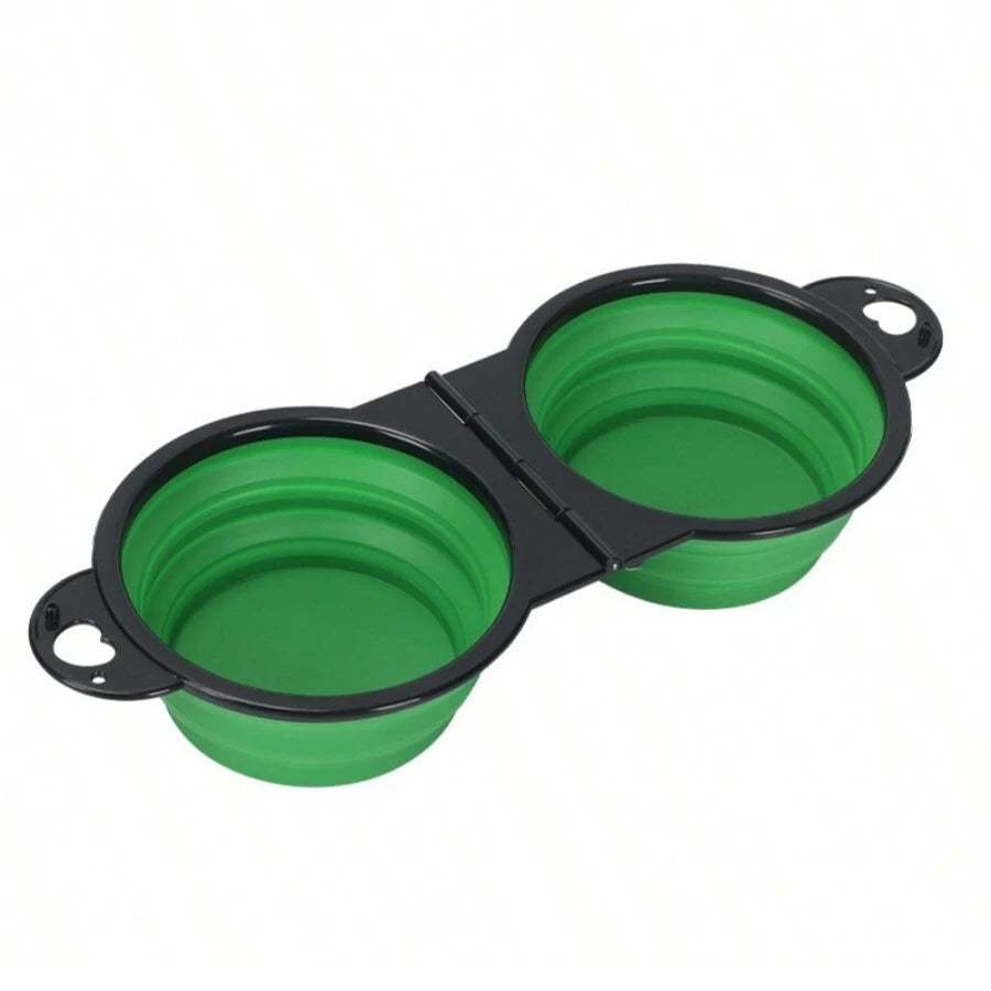 Foldable Double Travel Bowl