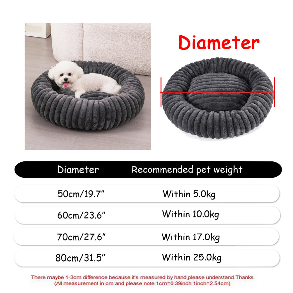 Plush Round Donut Bed (6 Sizes)