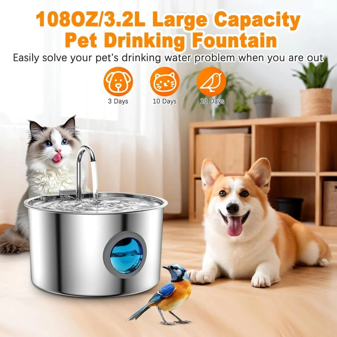Large Stainless Fountain (2.2L–4L)