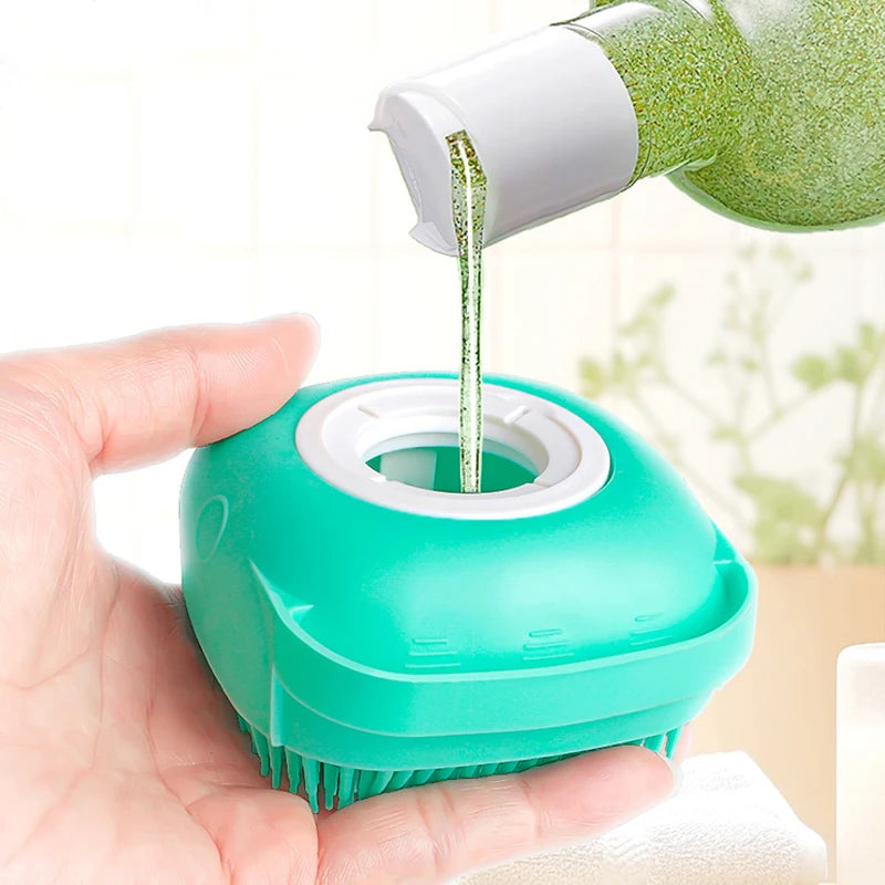 Shampoo-Dispensing Bath Brush