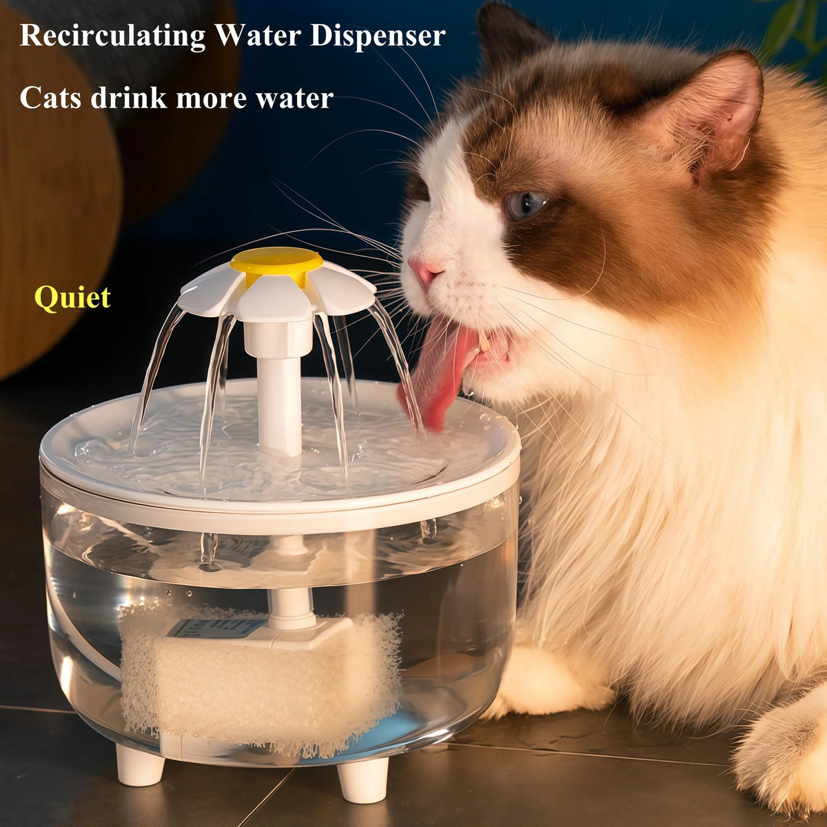 Quiet 1.2L USB Water Fountain