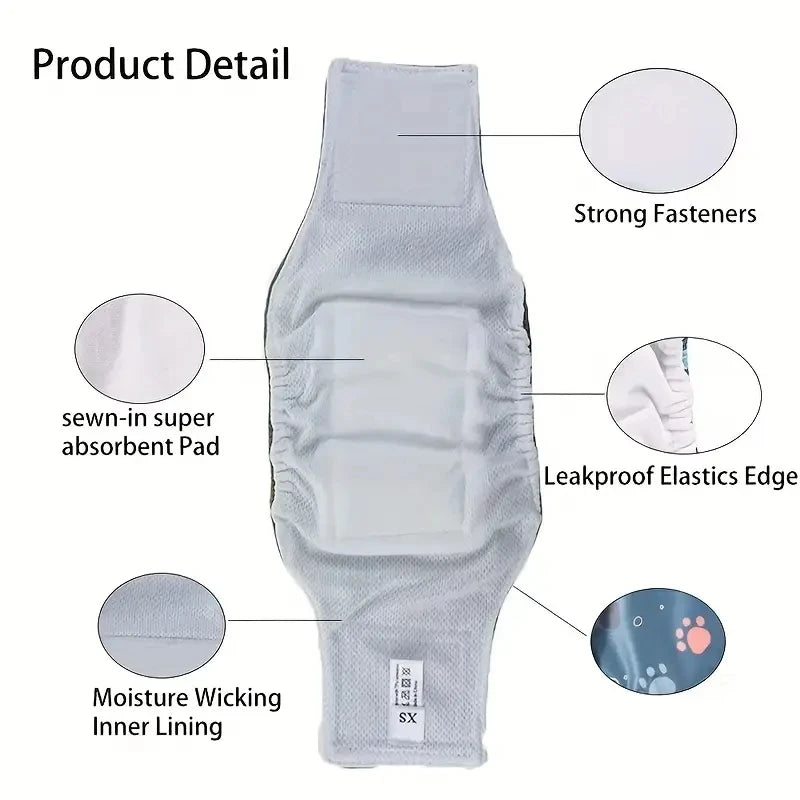 Washable Male Dog Belly Band