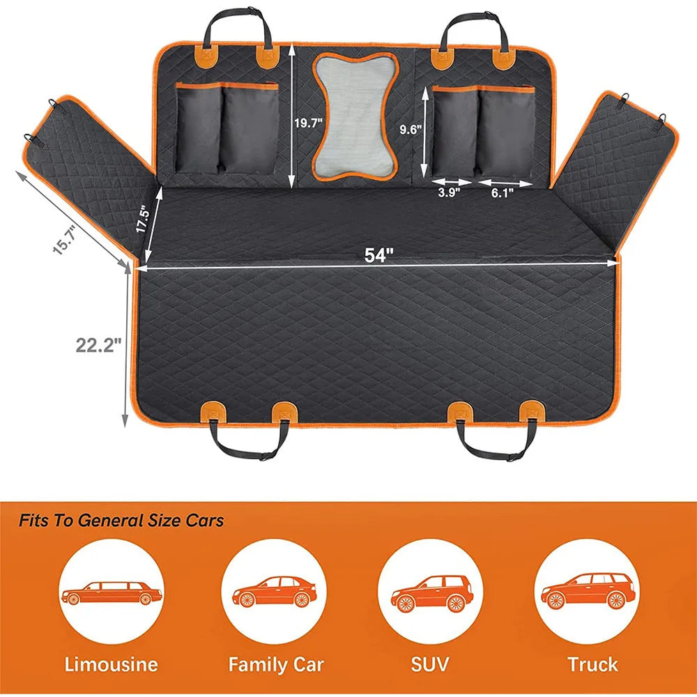 Back Seat Cover with Mesh Window