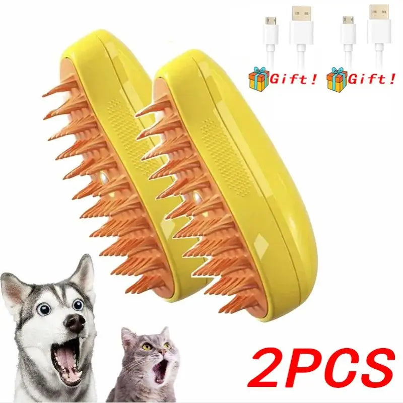 3-in-1 Steam Grooming Brush